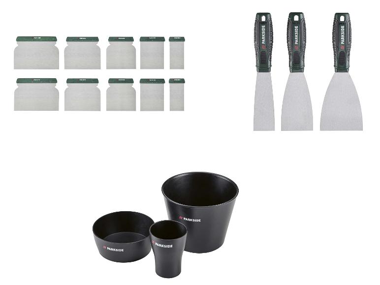 Set Spachtel und Mischschalen für Heimwerkerprojekte.