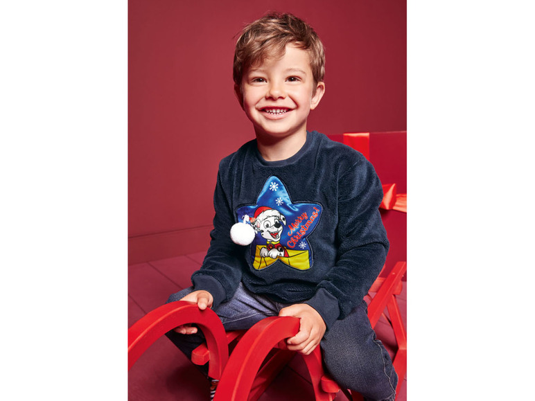 Gehe zu Vollbildansicht: Kinder/Kleinkinder Jungen Teddyfleecepullover mit Applikation - Bild 3