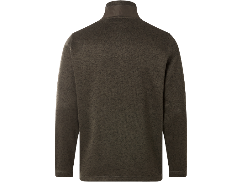 Herren-Pullover in Dunkelgrün, Rückansicht, mit Stehkragen