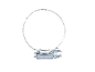 Metallschlauchschelle mit Schraubmechanismus auf schwarzem Hintergrund.