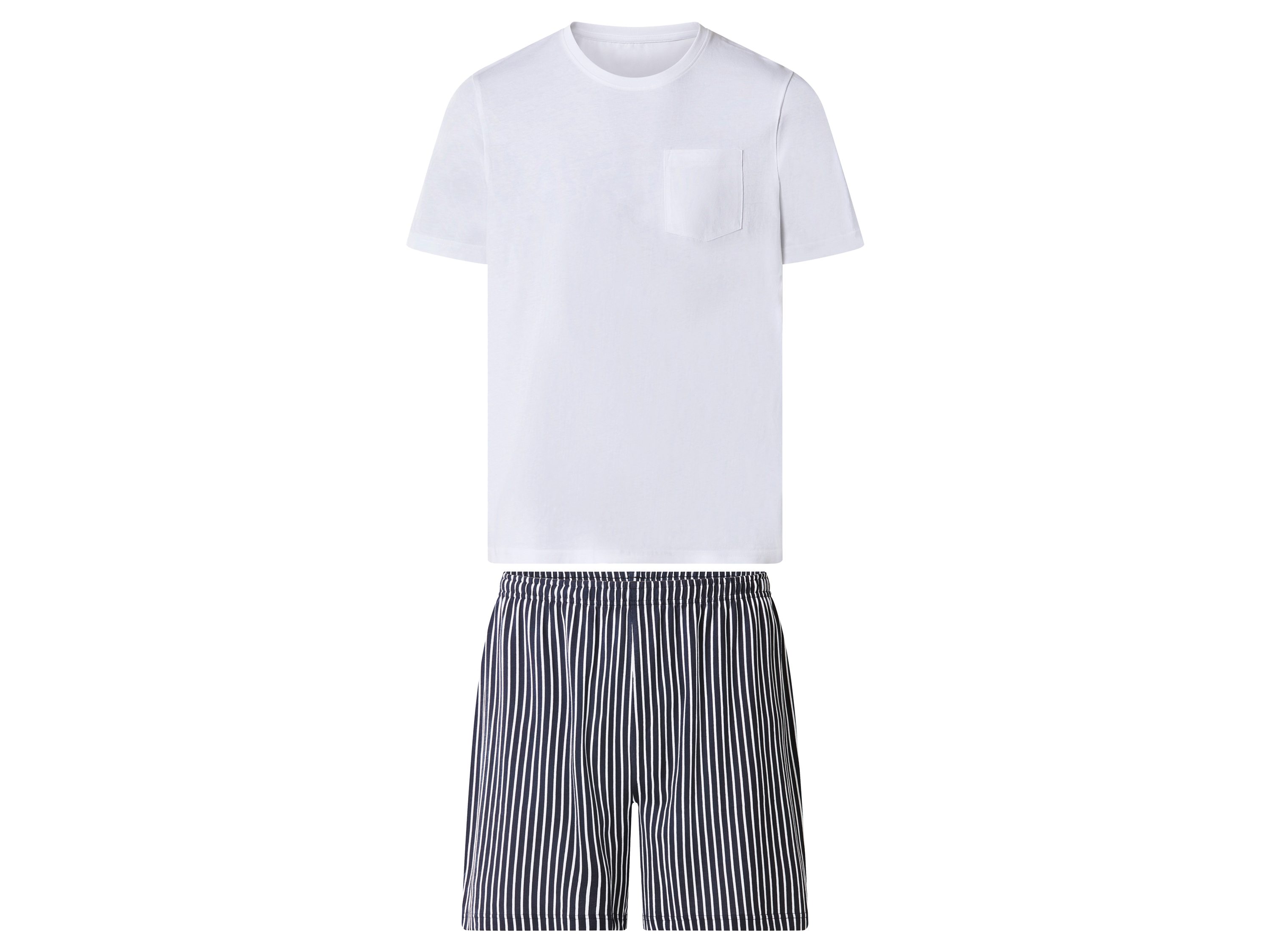 ESMARA MEN Pyjama (weiß/navy, M (48/50))