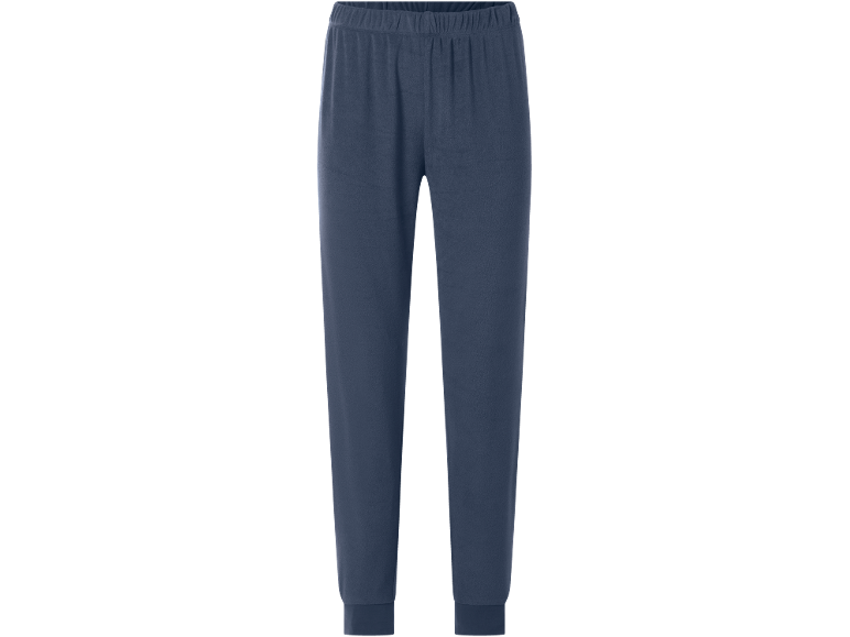 Dunkelblaue Fleece-Jogginghose mit elastischem Bund und Bündchen