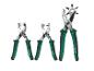Drei verschiedene Parkside-Zangen: zwei Nietzangen und eine Lochzange.