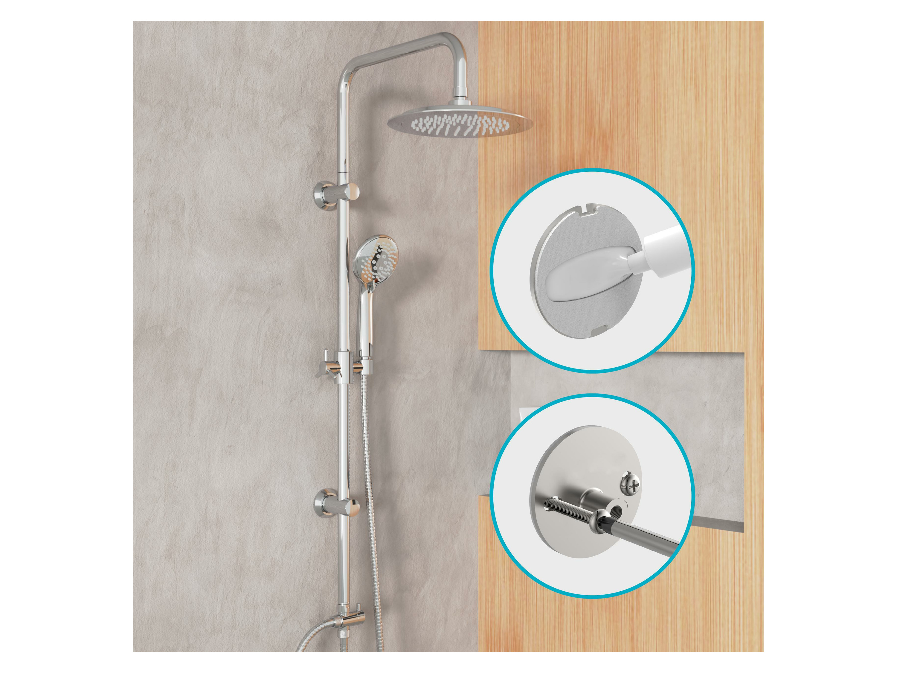 Thumbnail - Eisl Regendusche zum Kleben, mit drei Strahlarten