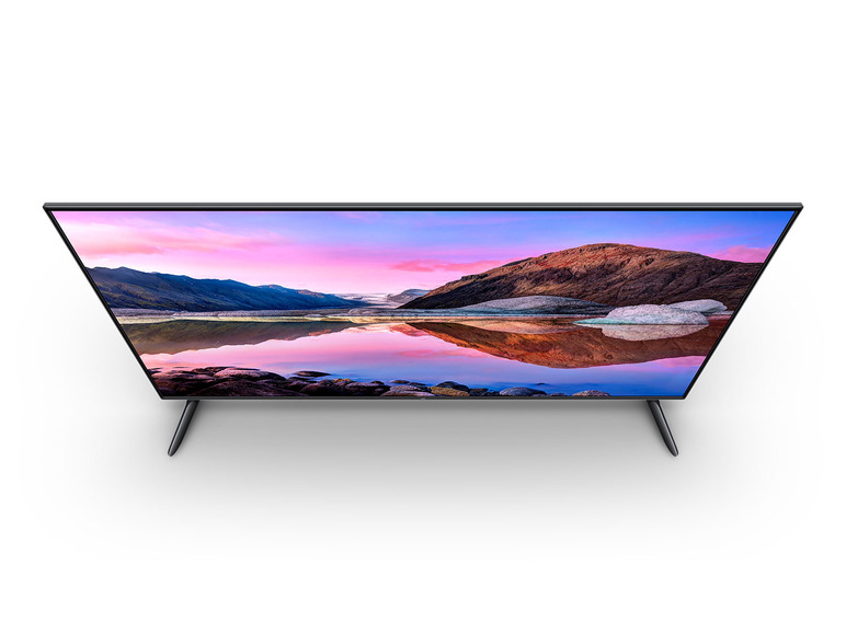 Ein Flachbildfernseher mit einem Landschaftsbild.