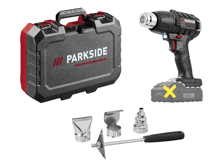 PARKSIDE PERFORMANCE® 20 V Akku-Heißluftgebläse PPHLGA 20-Li B3 mit Zubehör und Koffer