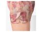 Damen-Shorts mit abstraktem rosa-beigem Muster