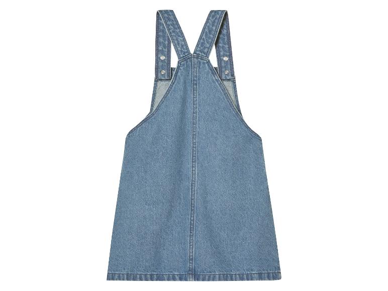 Hellblaues Jeans-Jumpsuitkleid für Mädchen.