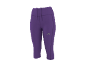 Lila Damen-Sport-Capri-Leggings mit Kordelzug und dezentem Logo.