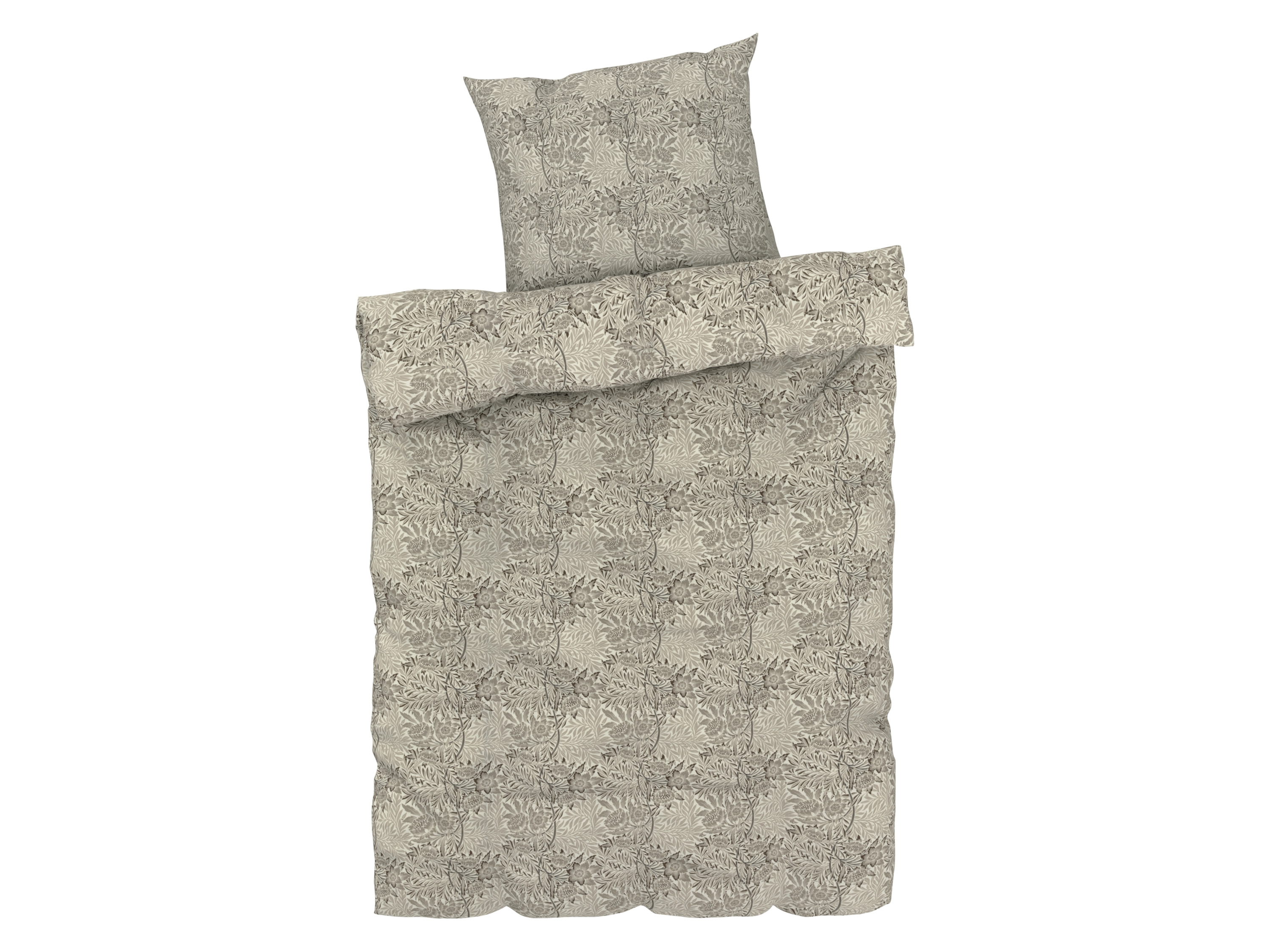 LIVARNO HOME Bettwäsche Renforcé Viskose, 135x200 cm (Floral hellbraun)""