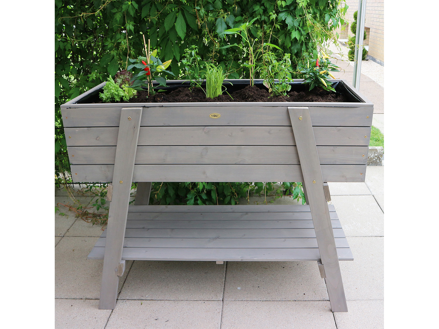 Thumbnail - HABAU Hochbeet »Alina«, 115 x 45 x 89,5 cm, grau