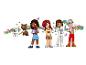 Lego Friends Figuren und Tiere mit bunten Kritzeleien.