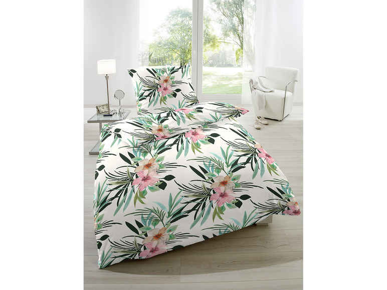 Gehe zu Vollbildansicht: Westminster Satin Bettwäsche »Tropical«, elegantes Aussehen - Bild 6