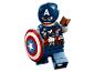 LEGO Captain America Minifigur mit seinem ikonischen Schild.