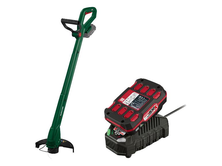 PARKSIDE Rasentrimmer mit X 20 V Team Akku und Ladegerät.