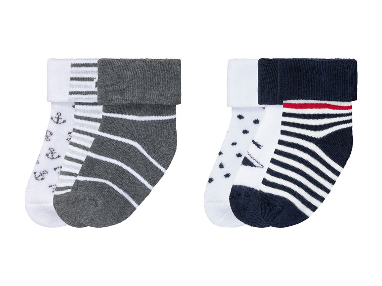 Gehe zu Vollbildansicht: lupilu® Baby Socken, 3 Paar, mit hohem Bio-Baumwollanteil - Bild 1