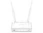 Ein weißer D-Link DAP-2020 drahtloser Access Point mit zwei Antennen.