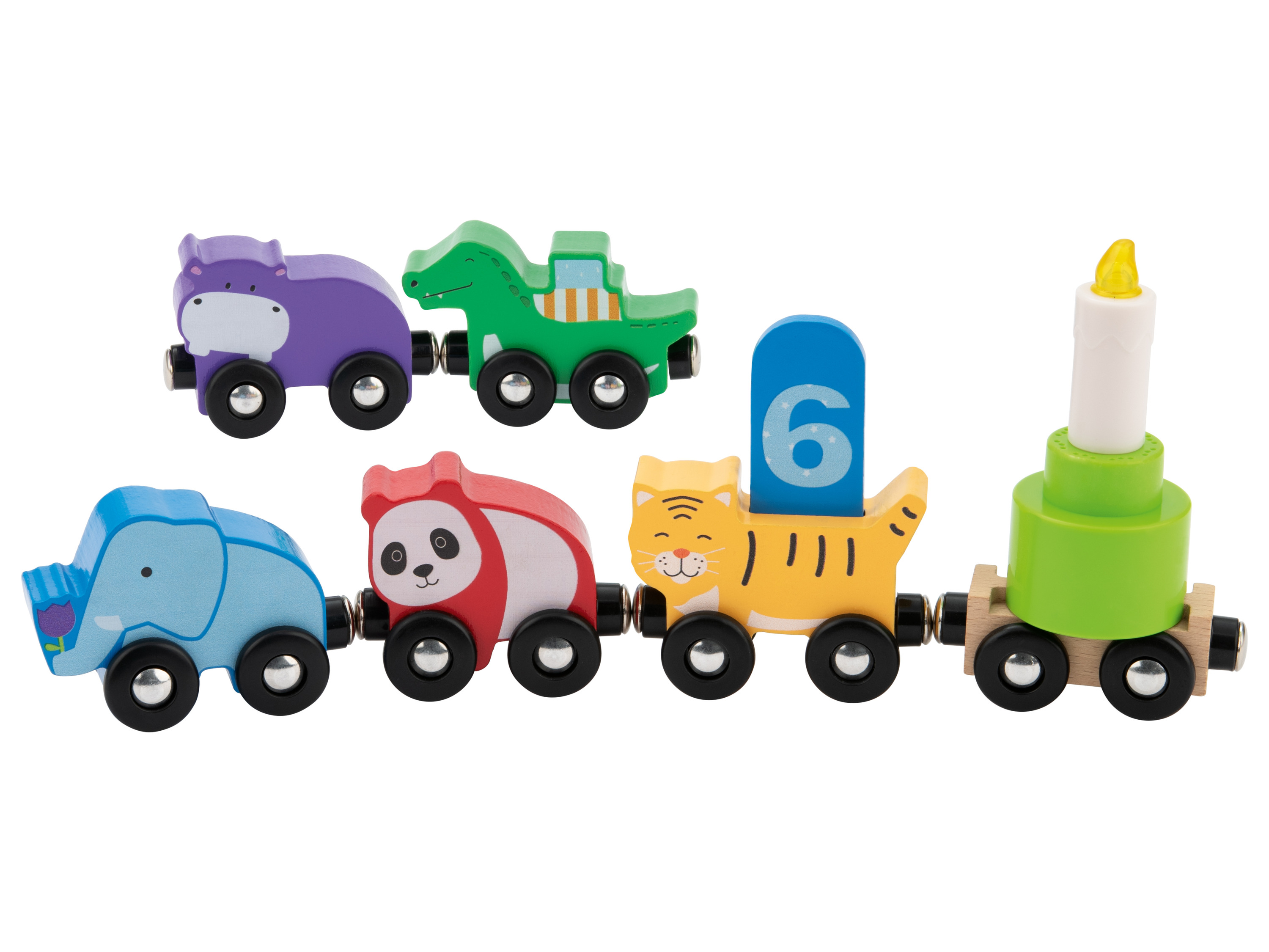 Thumbnail - lupilu® Geburtstags- Eisenbahn-Set (Tiere)