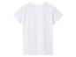 Weißes T-Shirt mit kurzen Ärmeln, Rückansicht