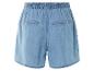 Hellblaue Jeans-Shorts mit elastischem Bund.