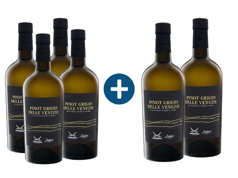 4 + 2 Weinpaket SANSIBAR DELUXE Pinot Grigio delle Venezie DOC trocken, Weißwein.