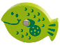 Grüner Holzspielzeug-Fisch mit Magnet