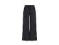 Schwarze weite Damenhose mit Kordelzug in der Taille