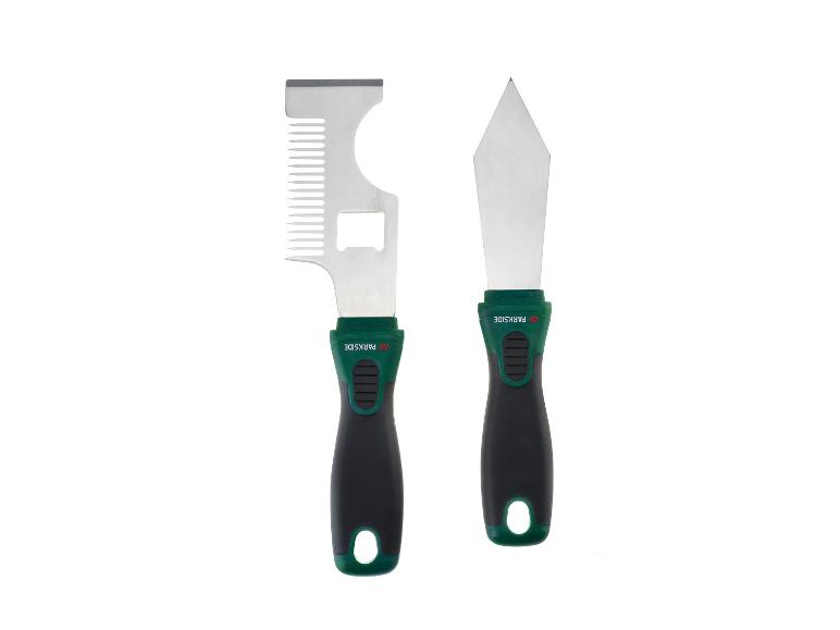 Parkside Spachtelset: ein gezahnter mit Flaschenöffner und ein spitzer.