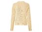 Damen-Strickpullover in Hellbeige mit langen Ärmeln, Rückansicht