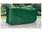 Grüne Schutzhülle für Gartenmöbel.