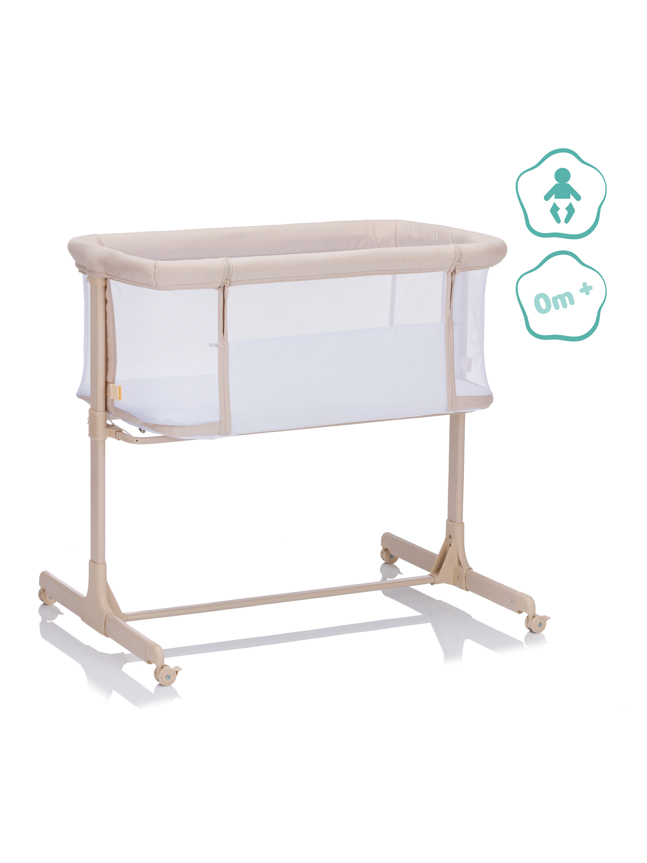 FILLIKID Beistellbett - 2 - fach sort. (Caramel, 57 x 90 cm) – Bild 2 von 4