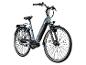 Graues Zündapp E-Bike mit Tiefeinstieg und Gepäckträger.
