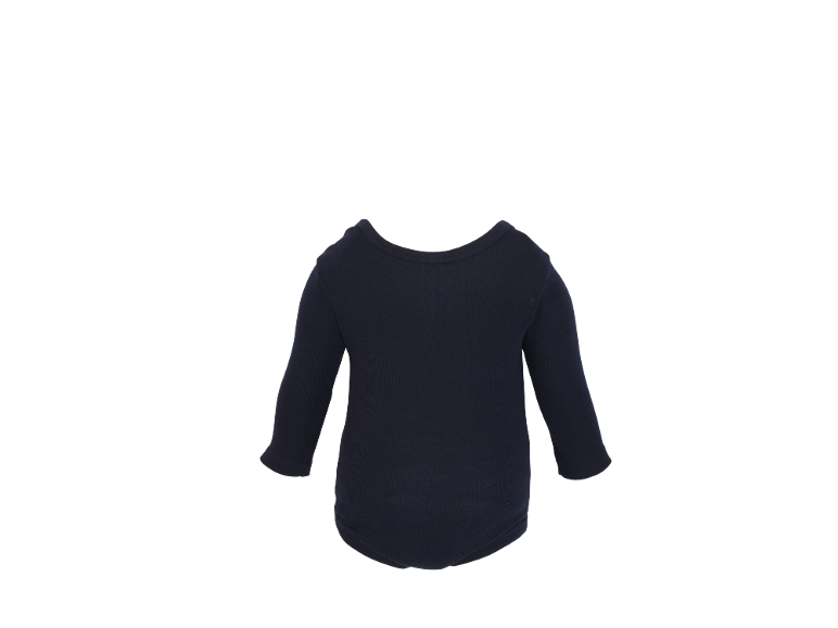Dunkelblauer Langarm-Babybody