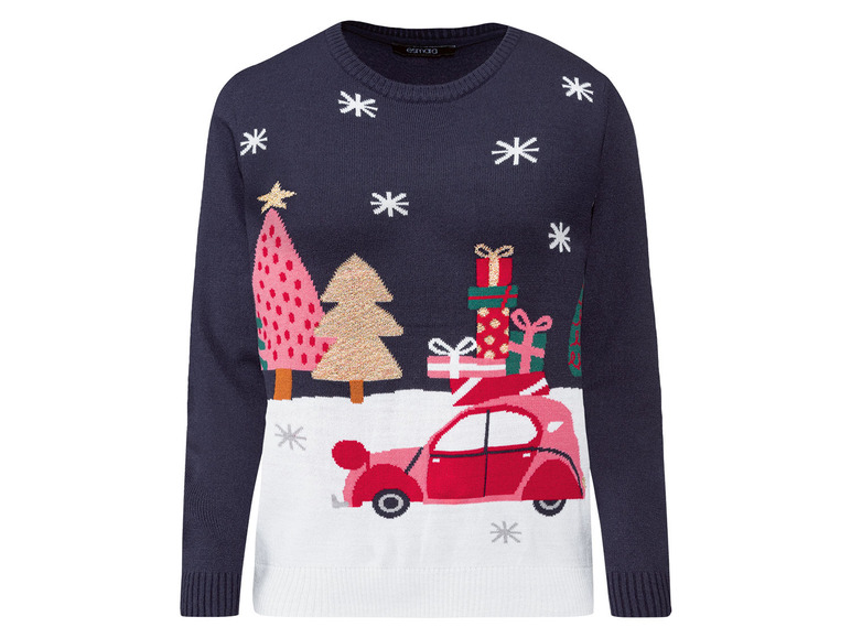 Gehe zu Vollbildansicht: esmara Damen Pullover mit weihnachtlichen Motiven - Bild 4