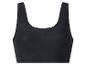 Schwarzer nahtloser Sport-BH oder Crop-Top