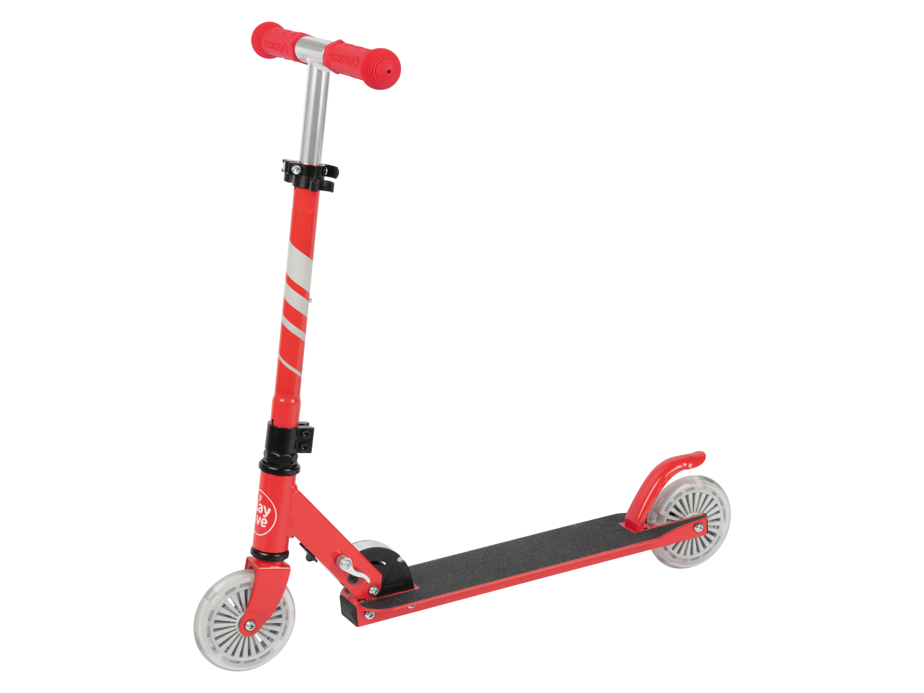 Playtive Kinder Scooter (314074_B K Scooter rot)““ | Tri-Scooter mit LED-Rollen: ca. 2,3 kg Lieferumfang 1x Scooter mit LED-Rollen