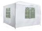 Weißes Partyzelt mit Fenstern, Maße 295x295x195 cm.