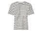 Schwarz-weiß gestreiftes T-Shirt mit kurzen Ärmeln, Rückansicht
