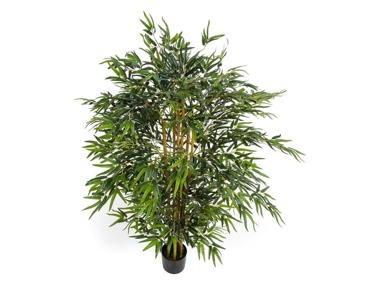 Gehe zu Vollbildansicht: Pureday Kunstpflanze Bambusbaum, mit Naturstamm - Bild 2
