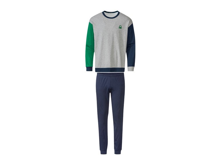 Gehe zu Vollbildansicht: Benetton Herren Pyjama, mit Baumwolle - Bild 7