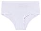 Weiße Baumwollunterhose.