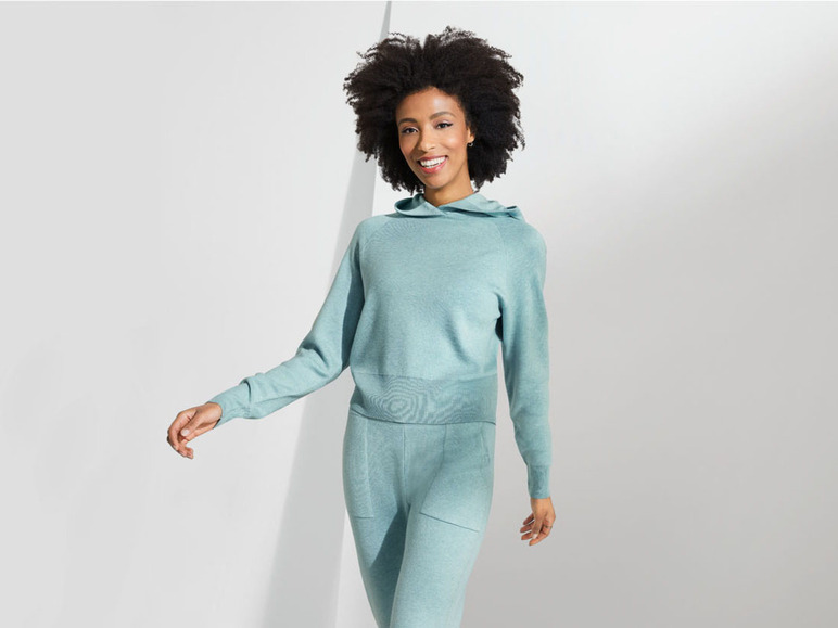 Gehe zu Vollbildansicht: esmara Damen Feinstrick-Pullover, leger geschnitten, mit Kapuze - Bild 11