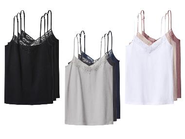 esmara® Damen Spaghettiträgerhemd, 3 Stück