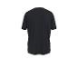 Schwarzes Kurzarm-T-Shirt, Rückansicht.