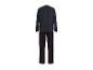 Herren-Pyjama-Set: Langarmshirt und karierte Hose, Rückansicht.