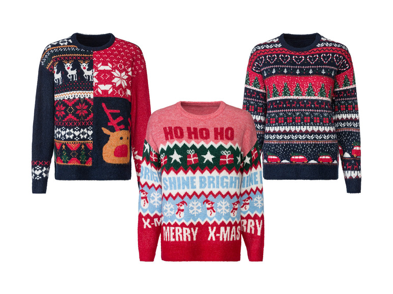 Gehe zu Vollbildansicht: esmara® Damen Pullover mit weihnachtlichen Motiven - Bild 1