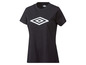 Schwarzes T-Shirt mit weißem Umbro-Logo