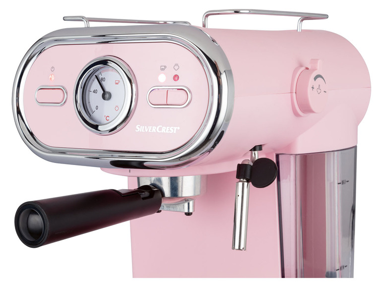 Gehe zu Vollbildansicht: SILVERCREST® KITCHEN TOOLS Espressomaschine/Siebträger Pastell rosa SEM 1100 D3 - Bild 3
