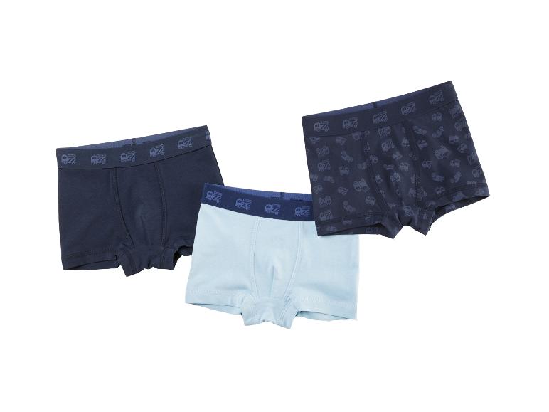 Drei Jungen-Unterhosen mit Automotiven.