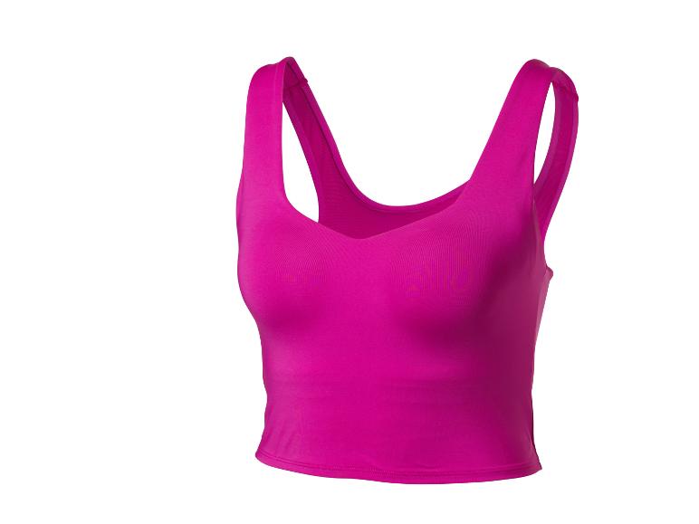 Fuchsiafarbenes ärmelloses Sporttop für Damen